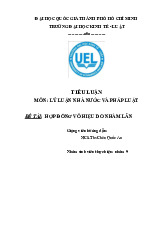 Tài liệu Lý luận Nhà Nước và pháp luật | Trường Đại học Kinh tế – Luật