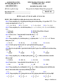 Đề học kỳ 2 Toán 10 năm 2022 – 2023 trường THPT Trung An – Cần Thơ
