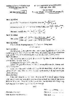 Đề chọn HSG Toán 9 năm 2020 – 2021 phòng GD&ĐT Nha Trang – Khánh Hòa