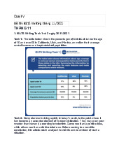 Đề thi IELTS Writing tháng 11/2021 môn Tiếng anh cơ bản | Trường Đại học sư phạm Hà Nội