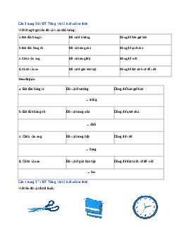 Giải VBT môn Tiếng việt 2 - Bài Ôn tập giữa học kì 1 - Tiết 3, 4 | Kết nối tri thức