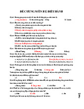 Đề cương trắc nghiệm có đáp án môn Hệ điều hành | Đại học Công nghiệp Thực phẩm Thành phố Hồ Chí Minh