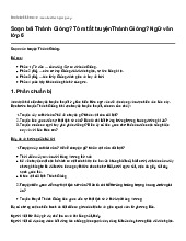 Soạn bài Thánh Gióng? Tóm tắt truyệnThánh Gióng? Ngữ văn lớp 6