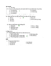 Trắc nghiệm giải phẫu có đáp án | Đại học Y Dược Huế