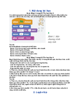 Tin học lớp 6 Bài 2: Mô tả thuật toán. Cấu trúc tuần tự trong thuật toán | Cánh Diều