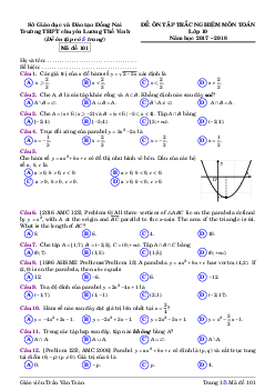 Đề ôn tập trắc nghiệm môn Toán lớp 10 trường THPT chuyên Lương Thế Vinh – Đồng Nai