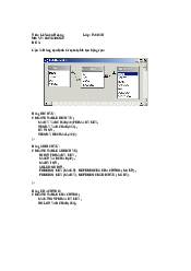 Tài liệu về cách dùng câu lệnh Create table tạo bảng - Đồ họa máy tính | Đại học Bách Khoa, Đại học Đà Nẵng