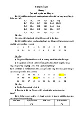 Bài tập Thống kê và phân tích số liệu cho lớp học môn Nguyên lý thống kê kinh tế | Học viện Công Nghệ Bưu Chính Viễn Thông