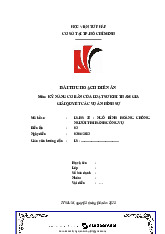 Bài thu hoạch diễn án LS.HS 25: Ngô Đình Hoàng chống người thi hành công vụ