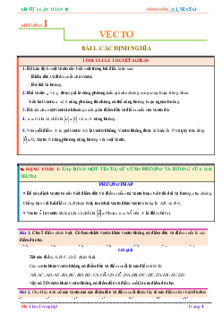 Chuyên đề tự luận Toán 10 chủ đề vectơ – Nguyễn Trọng