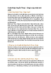 Code Ninja Huyền Thoại - Origin cập nhật mới nhất