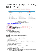 Tổng hợp cấu trúc Các thì trong tiếng Anh | Trường Đại học Ngoại ngữ, Đại học Quốc gia Hà Nội