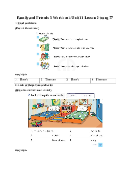 Family and Friends 3 Workbook Unit 11 Lesson 2 trang 77