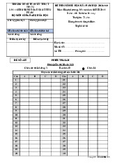 Để thi cuối kỳ học kỳ 2 năm học 2019-2020 môn Hóa đại cương | Trường Đại học Sư phạm Kỹ thuật Thành phố Hồ Chí Minh