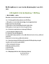 Bộ đề thi giữa học kì 1 môn Giáo dục địa phương lớp 7 năm 2024 - 2025