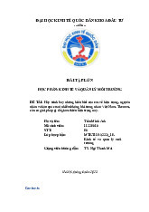 Hãy trình bày những hiểu biết của em về hiện trạng, nguyên nhân và hậu quả của ô nhiễm không khí trong nhà ở Việt Nam. Theo em, cần có giải pháp gì để giảm thiểu hiện trạng này | Bài tập lớn môn Quản lý học