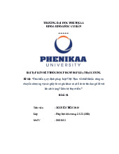 Tìm hiểu quy định pháp luật Việt Nam về chiết khấu công cụ chuyển nhượng và các giấy tờ có giá khác của tổ chức tín dụng đối với khách hàng? Liên hệ thực tiễn | Bài tập lớn kết thúc học phần Pháp luật đại cương | Trường Đại học Phenikaa