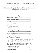 Báo cáo tốt nghiệp Quy trình bảo dưỡng và sữa chữa phanh toyota vios