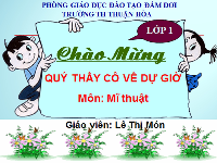 Giáo án điện tử Mĩ Thuật 1 Chủ Đề 1 Kết nối tri thức: Mĩ thuật trong nhà trường