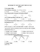 Đề thi học kỳ 2 môn Toán lớp 4 năm học 2024 - 2025 | Bộ sách Chân trời sáng tạo