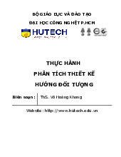 TH Pttkht HDT Thực Hành Phân Tích Thiết Kế Hướng Đối Tượng 2022. Môn Phân tích thiết kế hệ thống | Đại học Công nghệ Thành phố Hồ Chí Minh