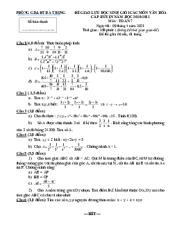 Đề thi HSG huyện Toán 7 năm 2020 – 2021 phòng GD&ĐT Hà Trung – Thanh Hóa