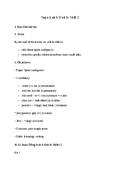 Giải Tiếng Anh 6 Unit 8: Skill 2 | Global Success