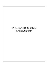 SQL basic  advance