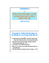 Bài giảng Chương 4 - Phân tích tín hiệu và biến đổi Fourier rời rạc môn Tín hiệu và hệ thống | Học viện Công Nghệ Bưu Chính Viễn Thông