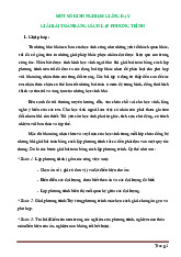 Một số kinh nghiệm giảng dạy giải bài toán bằng cách lập phương trình