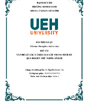 Tiểu luận môn Chủ nghĩa xã hội khoa học  - trường đại học kinh tế thành phố Hồ chí minh