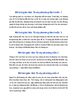 Viết đoạn mở bài gián tiếp Tả cây phượng | Tập làm văn 4