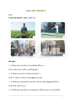 Giải Tiếng Anh lớp 4 Review 3 | Global Success