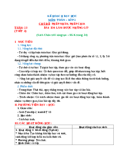 Giáo án Toán 2 sách Chân trời sáng tạo (cả năm) | Tuần 23| Tiết 3