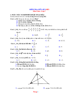 Bộ đề kiểm tra giữa kỳ I toán lớp năm 2022-2023 (có đáp án)