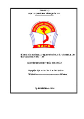 BÀI TIỂU LUẬN KẾT THÚC HỌC PHẦN Lịch Sử Văn Thư – Lưu Trữ Việt Nam | Học viện Hành chính Quốc gia