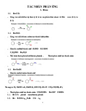 Tác nhân hóa hữu cơ phù hợp cho các bạn ôn thi môn hóa đại cương hữu cơ | Lí thuyết Hoá đại cương | Trường Đại học khoa học Tự nhiên
