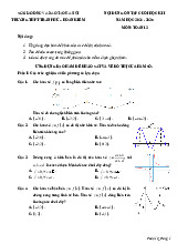 Ôn tập cuối kì 1 Toán 12 năm 2024 – 2025 trường THPT Trần Phú – Hà Nội