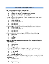 Câu hỏi trắc nghiệm chương 4 - Chuyên đề thị trường tiêu dùng | Marketing căn bản