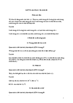 Giải KHTN Lớp 6 Bài 4: Đo nhiệt độ | Cánh diều