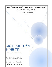 Giáo trình môn toán kinh tế | Trường Đại học Kinh tế Thành phố Hồ Chí Minh