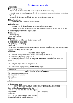 Giáo án Hóa 10 CTST Bài Ôn Chương 1 Cấu tạo nguyên tử