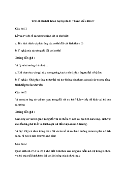 Giải Khoa học tự nhiên 7 Bài 27: Khái quát về cảm ứng và cảm ứng ở thực vật | Cánh diều