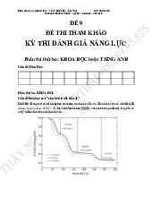 ĐỀ 9 DGNL HN NĂM 2025 MỚI