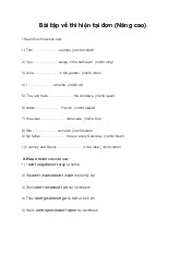 Bài tập về Thì Hiện tại đơn (Nâng cao) | Ôn thi THPT Quốc Gia môn Tiếng Anh