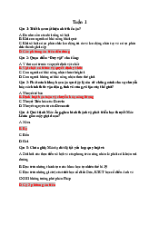 Trắc nghiệm Tuần 1 môn Triết học Mác - Lênin | Trường Đại học Kinh tế, Đại học Quốc gia Hà Nội