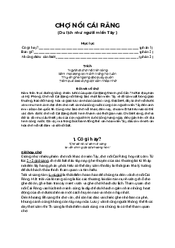 Chợ nổi Cái Răng - du lịch như người miền Tây?