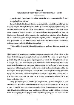 Khái luận về triết học và triết học Mác - Lênin | Trường Đại học Giao thông Vận Tải
