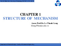 Bài giảng Chapter 1: Structure of Mechanism môn Hoá đại cương | Trường Đại học Bách khoa - Đại học Quốc gia Thành phố Hồ Chí Minh