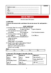 Mock test 1 - Tiếng Anh